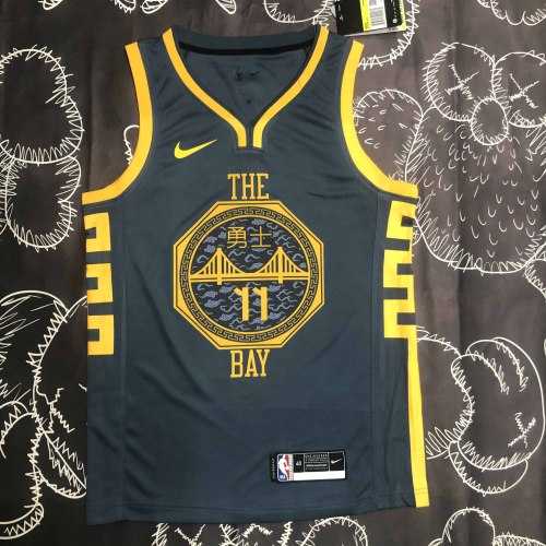 Heat Transfer 2018 Golden State Warriors Klay Thompson Gray Jersey