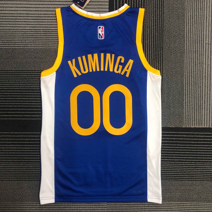 Heat Transfer Golden State Warriors Jonathan Kuminga 75th Anniversary Dark blue  Jersey