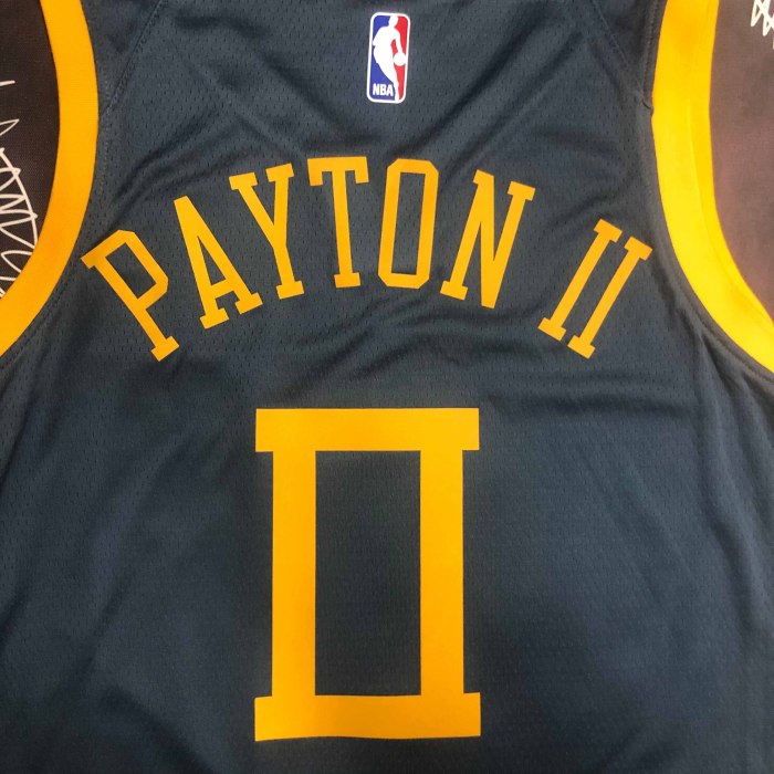 Heat Transfer 2018 Golden State Warriors Gary Payton II Gray Jersey