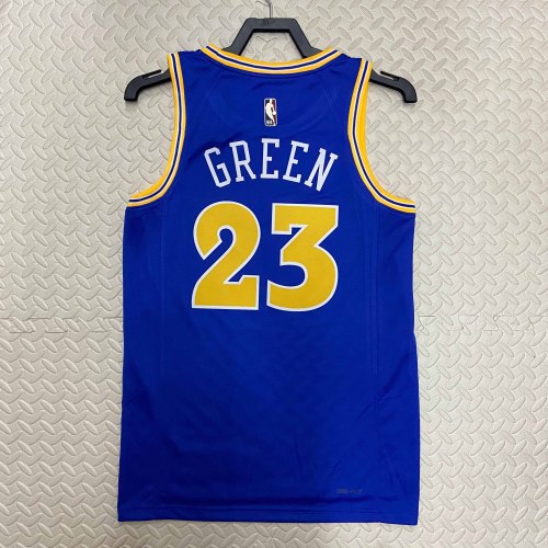 Heat Transfer 2023 Golden State Warriors JaMychal Green Dark blue Retro Jersey