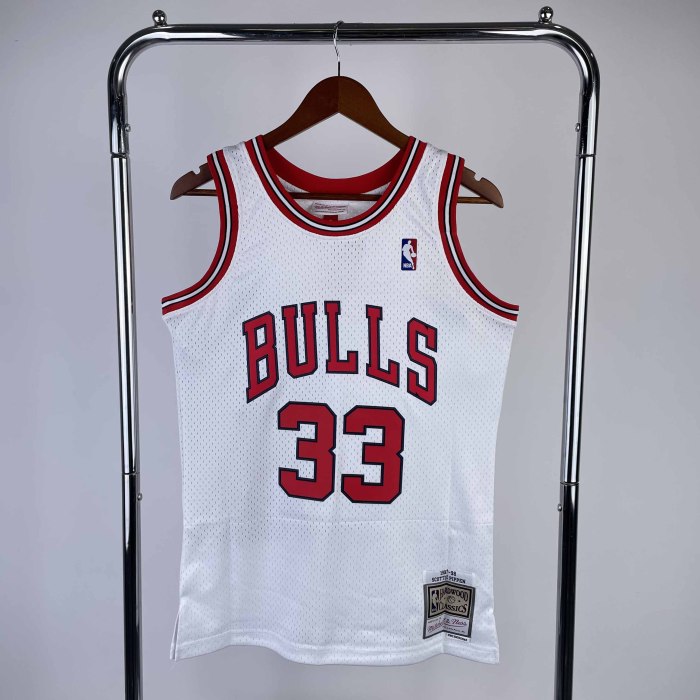 Heat Transfer 1998 NBA Chicago Bulls Scottie Pippen Retro White Jersey