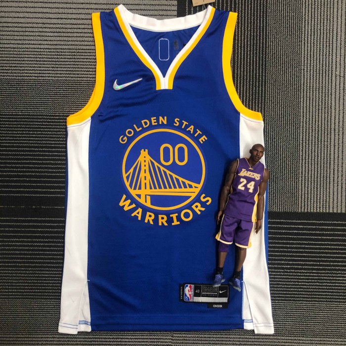Heat Transfer Golden State Warriors Jonathan Kuminga 75th Anniversary Dark blue  Jersey