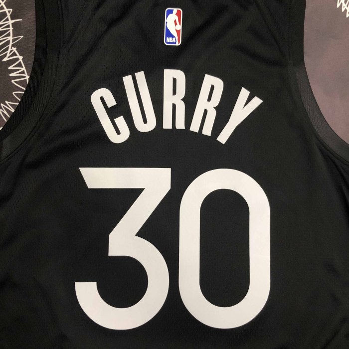 Heat Transfer 2020 Golden State Warriors Stephen Curry Black Jersey