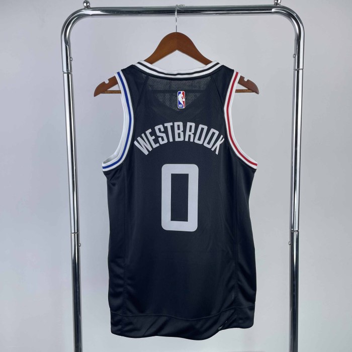 Heat Transfer 2023 Los Angeles Clippers Russell Westbrook City edition Black Jersey