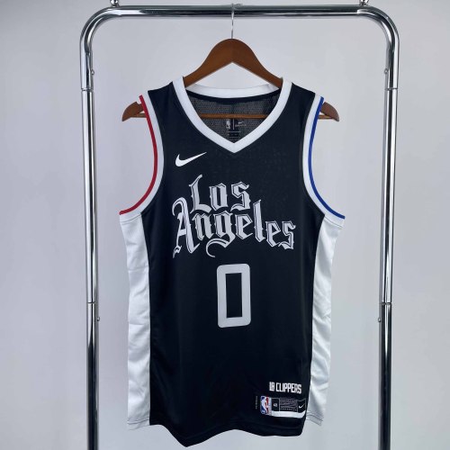 Heat Transfer Los Angeles Clippers Russell Westbrook Black Jersey