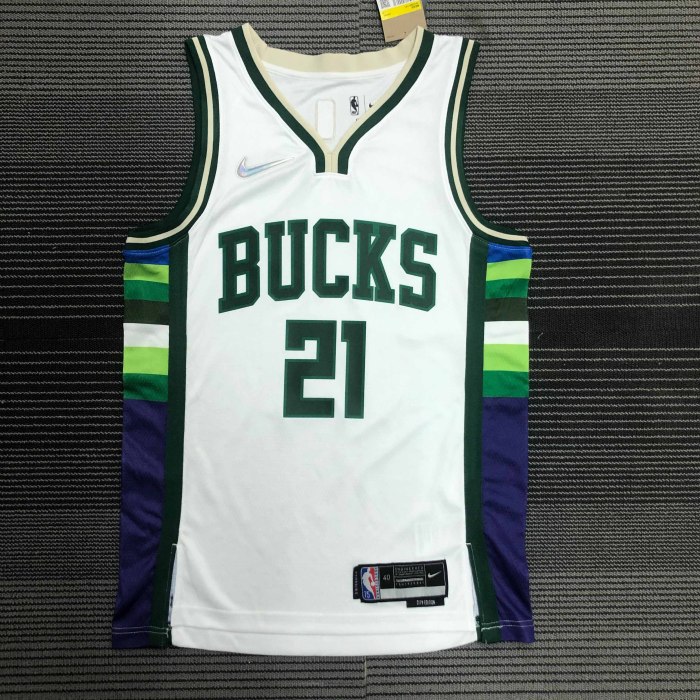 Heat Transfer 2022 Milwaukee Bucks Jrue Holiday City edition White Jersey