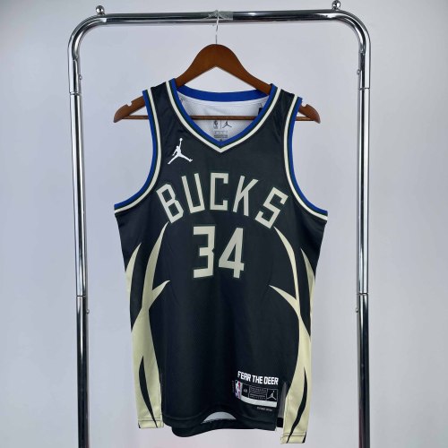 Heat Transfer 2023 Milwaukee Bucks Giannis Antetokounmpo Black Jersey