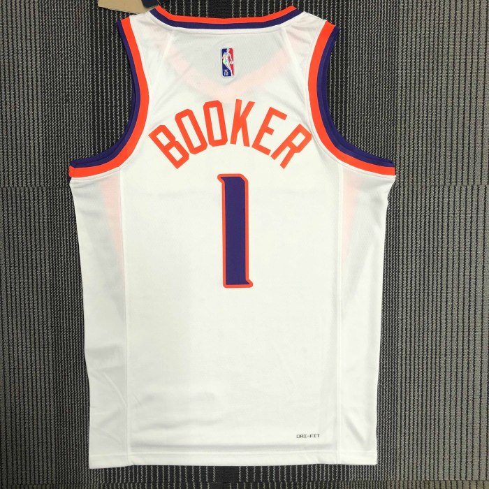 Heat Transfer Phoenix Suns Devin Booker 75th Anniversary White Jersey