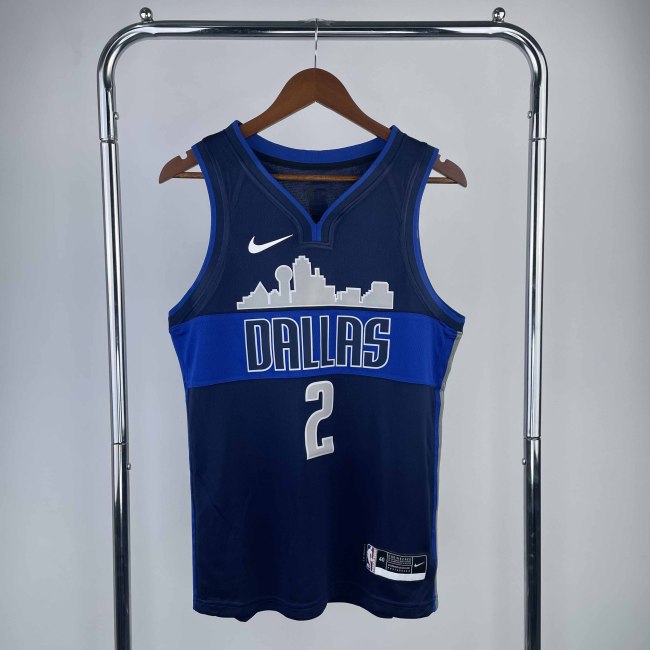 Heat Transfer Dallas Mavericks Kyrie Irving Navy Jersey