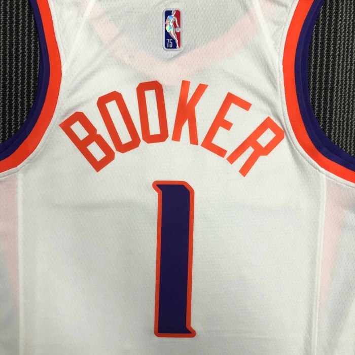 Heat Transfer Phoenix Suns Devin Booker 75th Anniversary White Jersey
