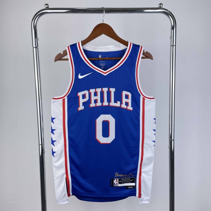 Heat Transfer Philadelphia 76ers Tyrese Maxey 2023-24 Icon Edition Swingman Jersey