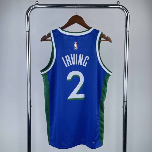 Heat Transfer 2023 Dallas Mavericks Kyrie Irving City edition Dark Blue Jersey