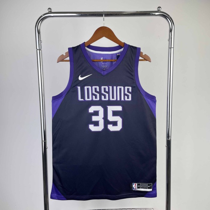 Heat Transfer 2018 Phoenix Suns Kevin Durant City edition Purple Jersey