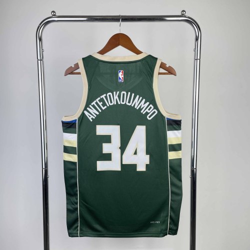 Heat Transfer 2023 Milwaukee Bucks Giannis Antetokounmpo Green Jersey