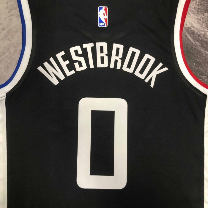 Heat Transfer Los Angeles Clippers Russell Westbrook Black Jersey