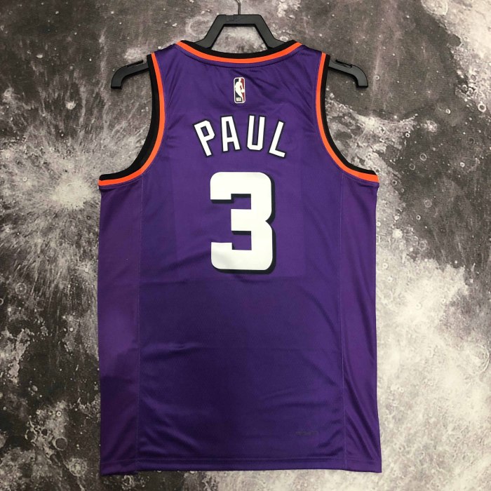 Heat Transfer 2023 Phoenix Suns Chris Paul Purple Retro Jersey