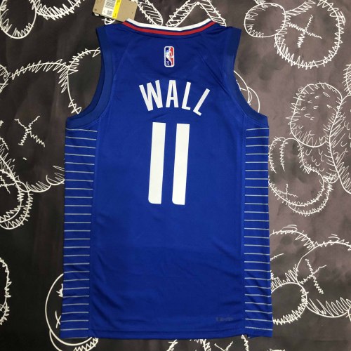 Heat Transfer Los Angeles Clippers Johnathan Hildred Wall Jr. 75th Anniversary Blue Jersey