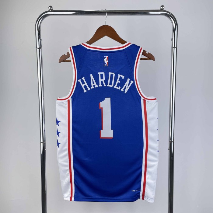 Heat Transfer Philadelphia 76ers James Harden 2023-24 Icon Edition Swingman Jersey
