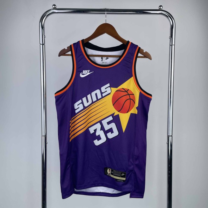 Heat Transfer 2023 Phoenix Suns Kevin Durant Purple  Retro Jersey