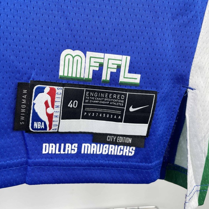 Heat Transfer 2023 Dallas Mavericks Kyrie Irving City edition Dark Blue Jersey