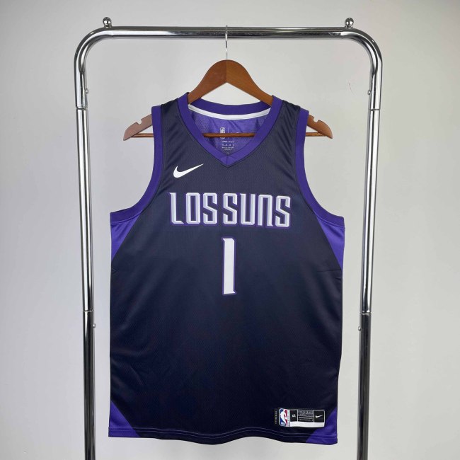 Heat Transfer 2018 Phoenix Suns Devin Booker City edition Purple Jersey
