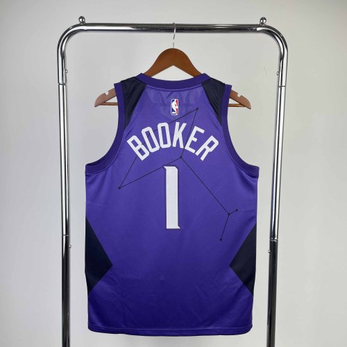 Heat Transfer 2018 Phoenix Suns Devin Booker City edition Purple Jersey