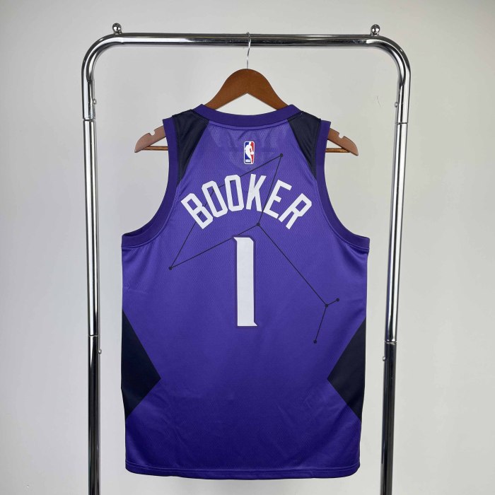 Heat Transfer 2018 Phoenix Suns Devin Booker City edition Purple Jersey