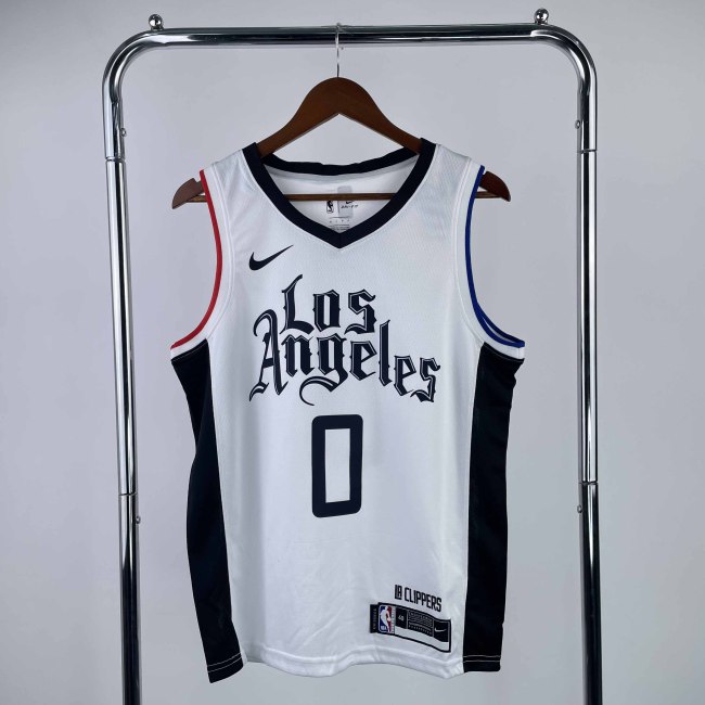 Heat Transfer Los Angeles Clippers Russell Westbrook White Jersey