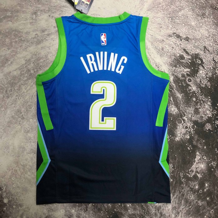 Heat Transfer Dallas Mavericks Kyrie Irving Dark Blue Jersey