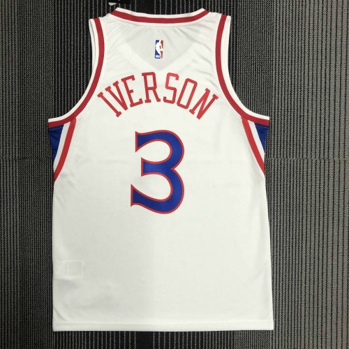 Heat Transfer Philadelphia 76ers AllenEzailIverson White Jersey
