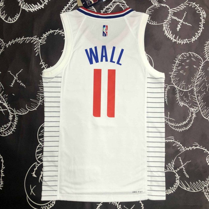 Heat Transfer Los Angeles Clippers Johnathan Hildred Wall Jr.  75th Anniversary White Jersey