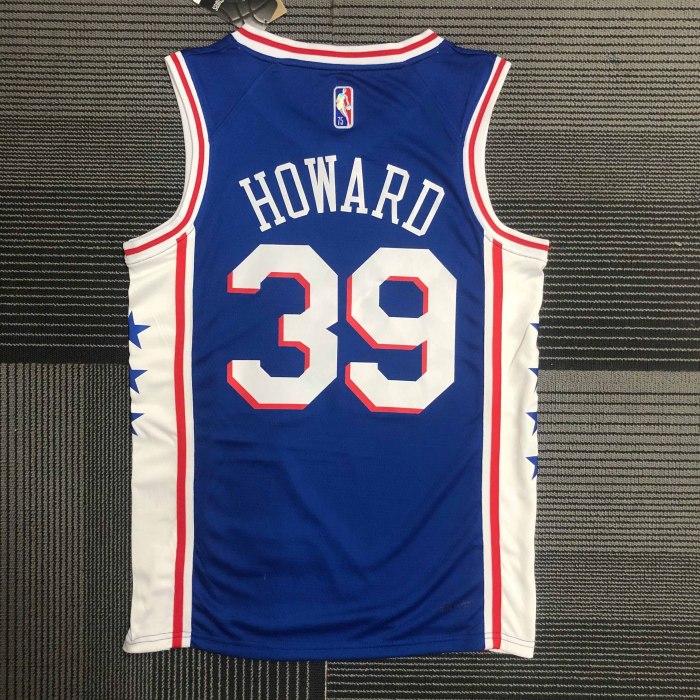 Heat Transfer Philadelphia 76ers Dwight Howard 75th Anniversary Blue Jersey