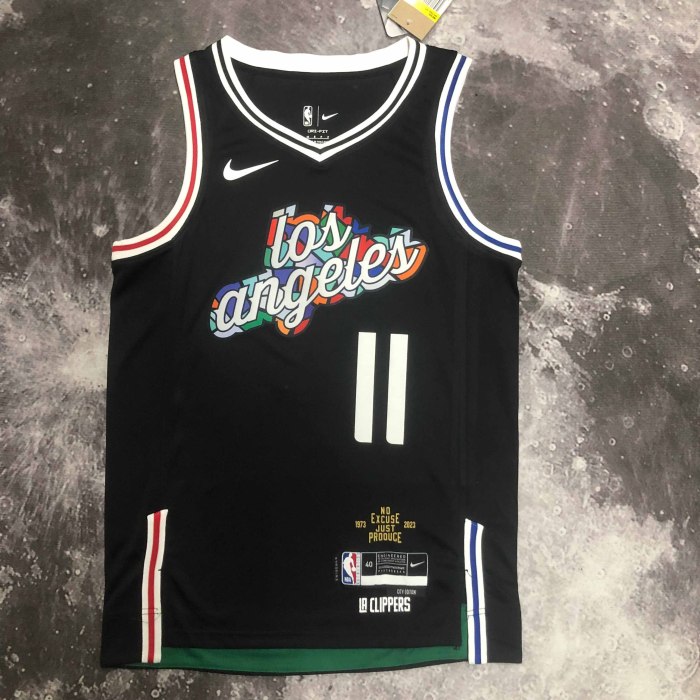 Heat Transfer 2023 Los Angeles Clippers Johnathan Hildred Wall Jr. City edition Black Jersey