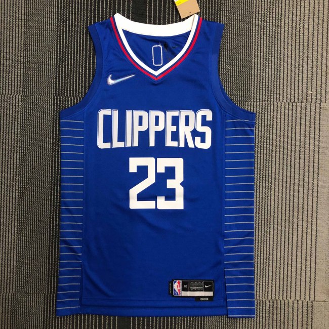 Heat Transfer Los Angeles Clippers Williams 75th Anniversary Blue Jersey