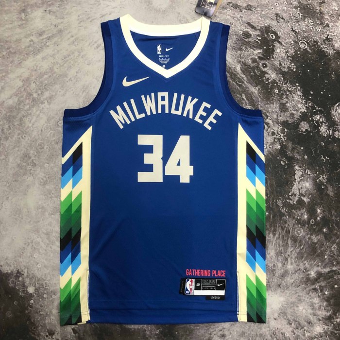 Heat Transfer 2023 Milwaukee Bucks Giannis Antetokounmpo City edition Blue Jersey