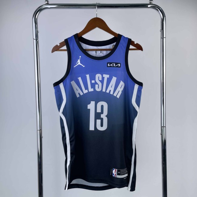 Heat Transfer 2023 Los Angeles Clippers Paul George All Star Blue Jersey