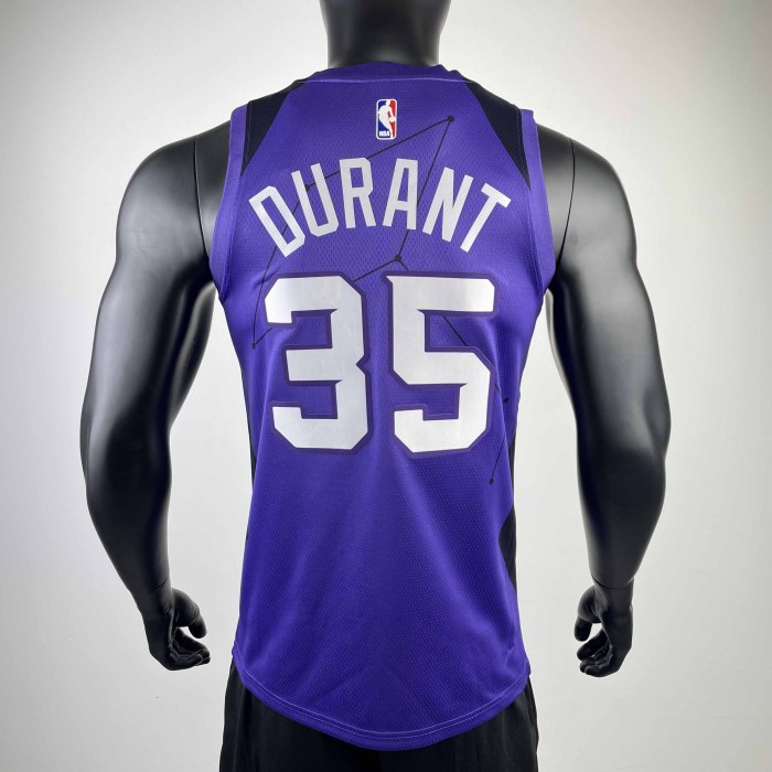 Heat Transfer 2018 Phoenix Suns Kevin Durant City edition Purple Jersey