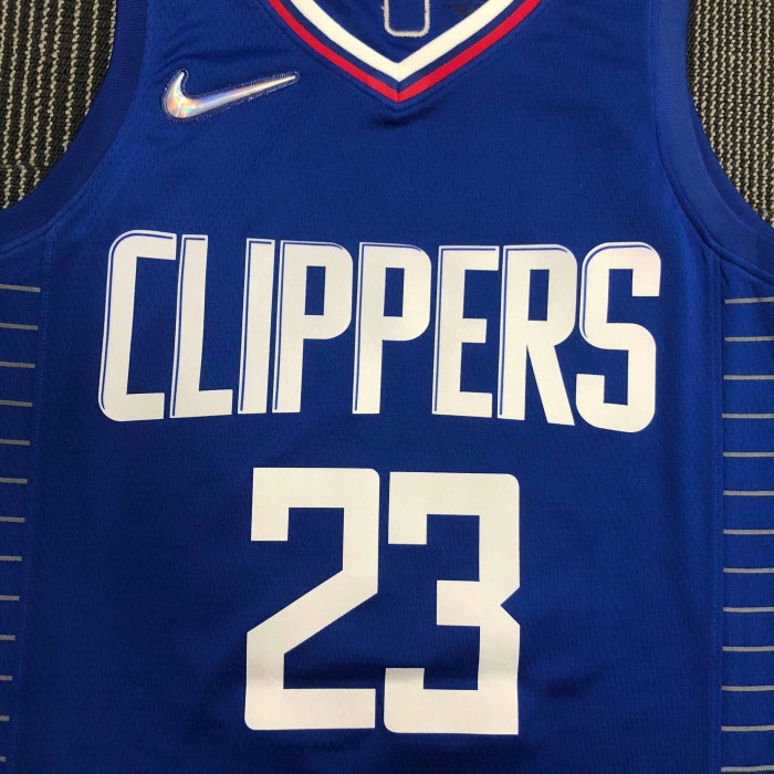 Heat Transfer Los Angeles Clippers Williams 75th Anniversary Blue Jersey