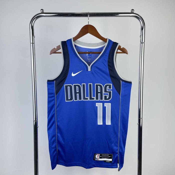 Heat Transfer 2023 Dallas Mavericks Kyrie Irving Dark Blue Jersey