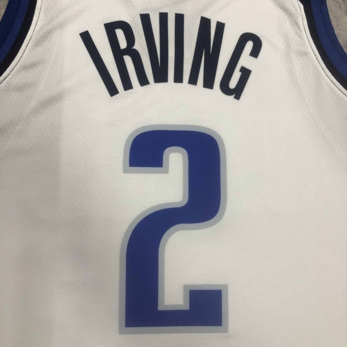 Heat Transfer Dallas Mavericks Kyrie Irving 2022-23 Association Edition White Swingman Jersey