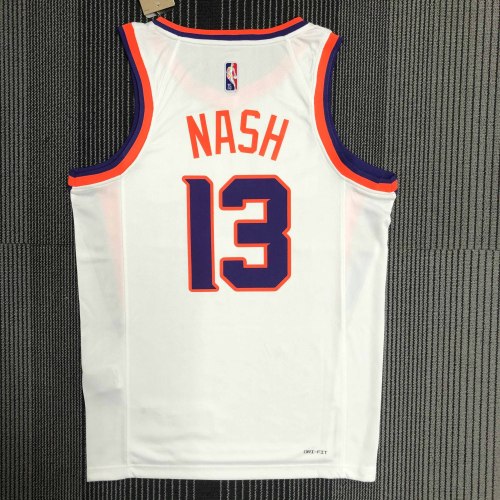 Heat Transfer Phoenix Suns Steve Nash 75th Anniversary White Jersey