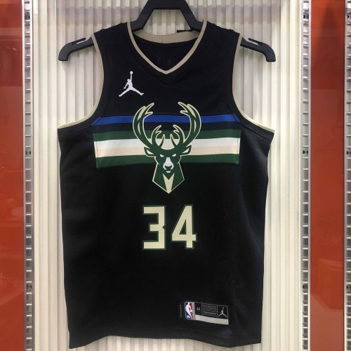 Heat Transfer 2021 Milwaukee Bucks Giannis Antetokounmpo Black Jersey