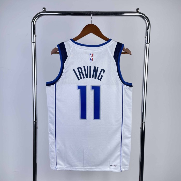 Heat Transfer 2023 Dallas Mavericks Kyrie Irving White  Jersey