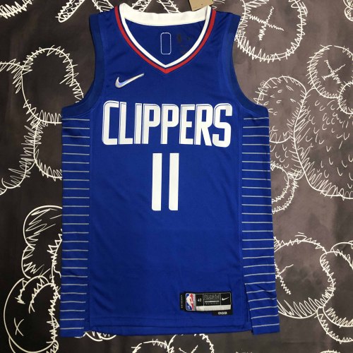 Heat Transfer Los Angeles Clippers Johnathan Hildred Wall Jr. 75th Anniversary Blue Jersey
