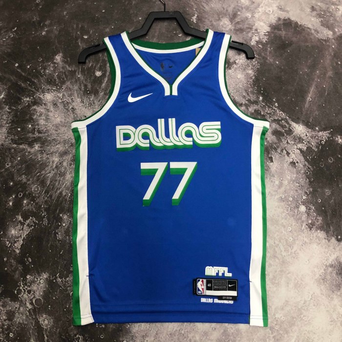 Heat Transfer 2023 Dallas Mavericks Luka Doncic City editionDark Blue Jersey