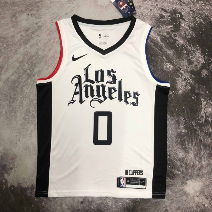 Heat Transfer Los Angeles Clippers Russell Westbrook White Jersey