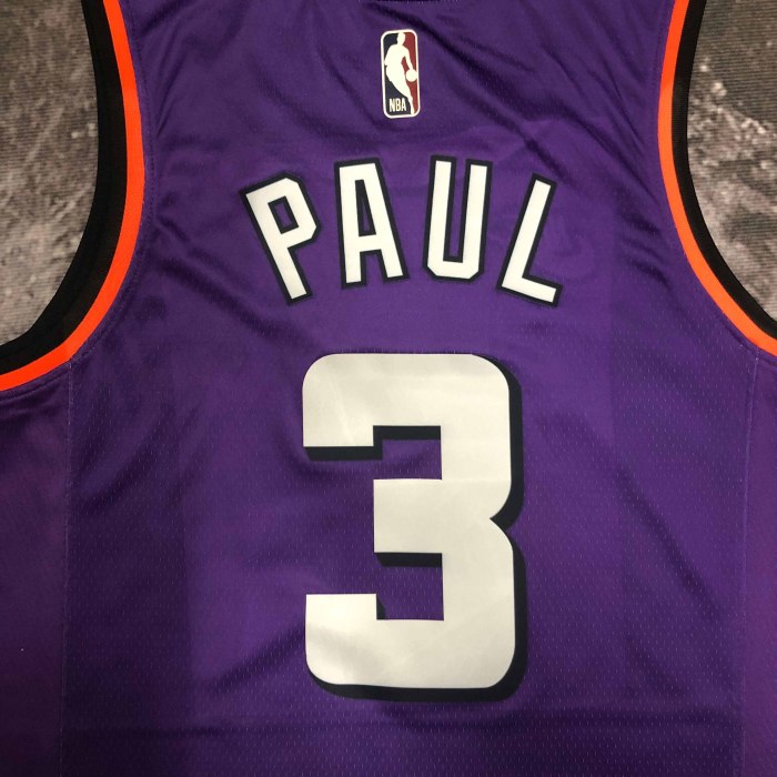 Heat Transfer 2023 Phoenix Suns Chris Paul Purple Retro Jersey