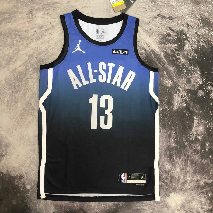 Heat Transfer 2023 Los Angeles Clippers Paul George All Star Blue Jersey