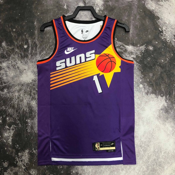 Heat Transfer 2023 Phoenix Suns Devin Booker Purple Retro Jersey