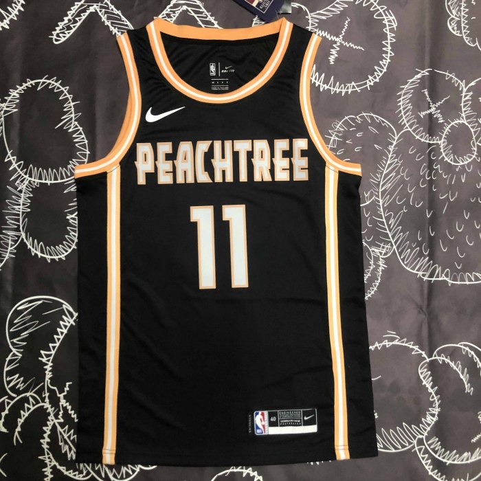 Heat Transfer  Atlanta Hawks Trae Young Black Jersey